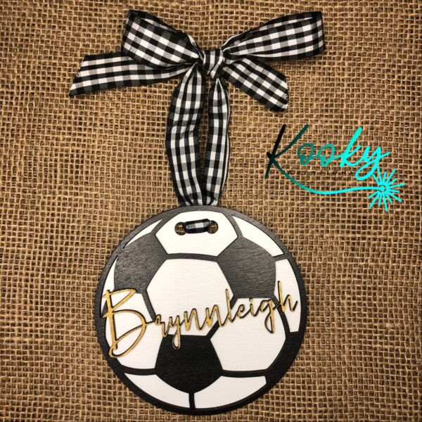 3D Personalized Soccer Bag Tag | Personalized Soccer Bag Charm | Bogg Bag Tag | Personalized Soccer Charm