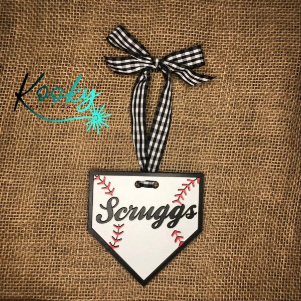 3D Personalized Baseball Bag Tag | Personalized Baseball Bag Charm | Bogg Bag Tag | Personalized Baseball Charm