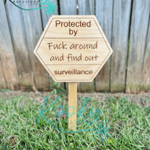 Protected by Fuck Around and Find Out Surveillance Sign