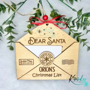 Dear Santa Ornament Personalized | Letter to Santa Ornament | Santa Letter Envelope Ornament