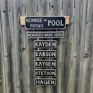 Personalized Pool Sign